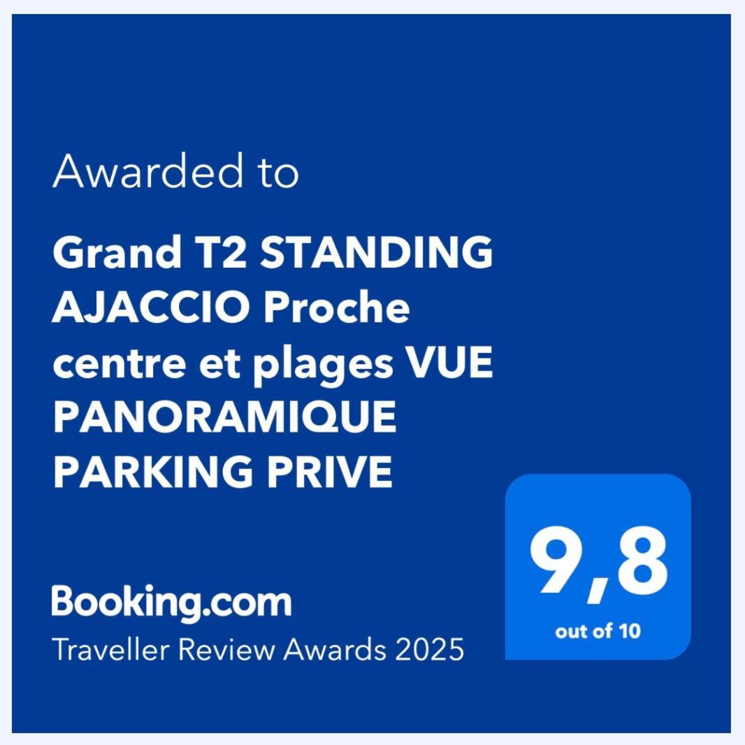 Grand T2 Standing Ajaccio Proche Centre Et Plages Vue Panoramique Parking Prive Appartamento