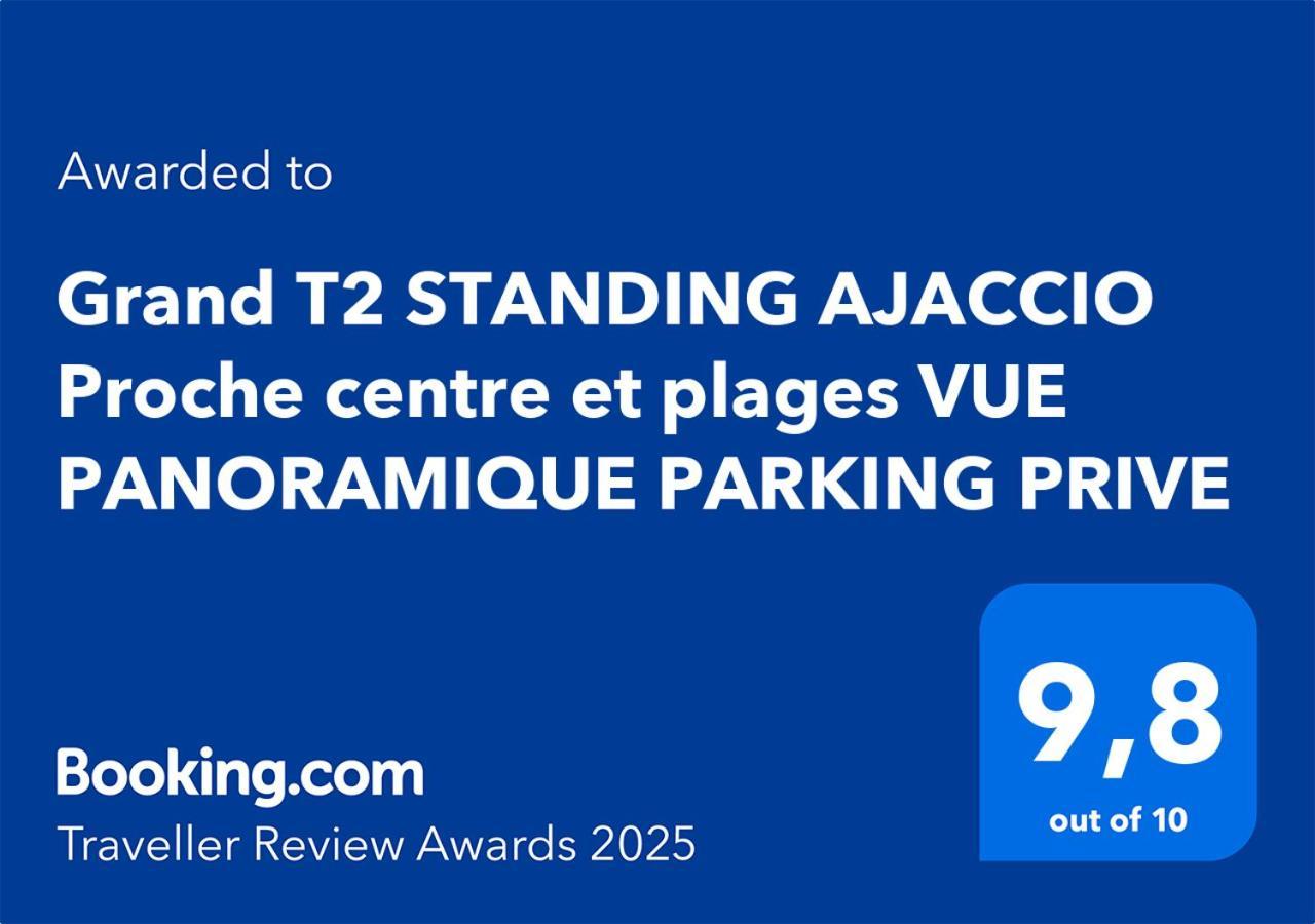 Grand T2 Standing Ajaccio Proche Centre Et Plages Vue Panoramique Parking Prive *